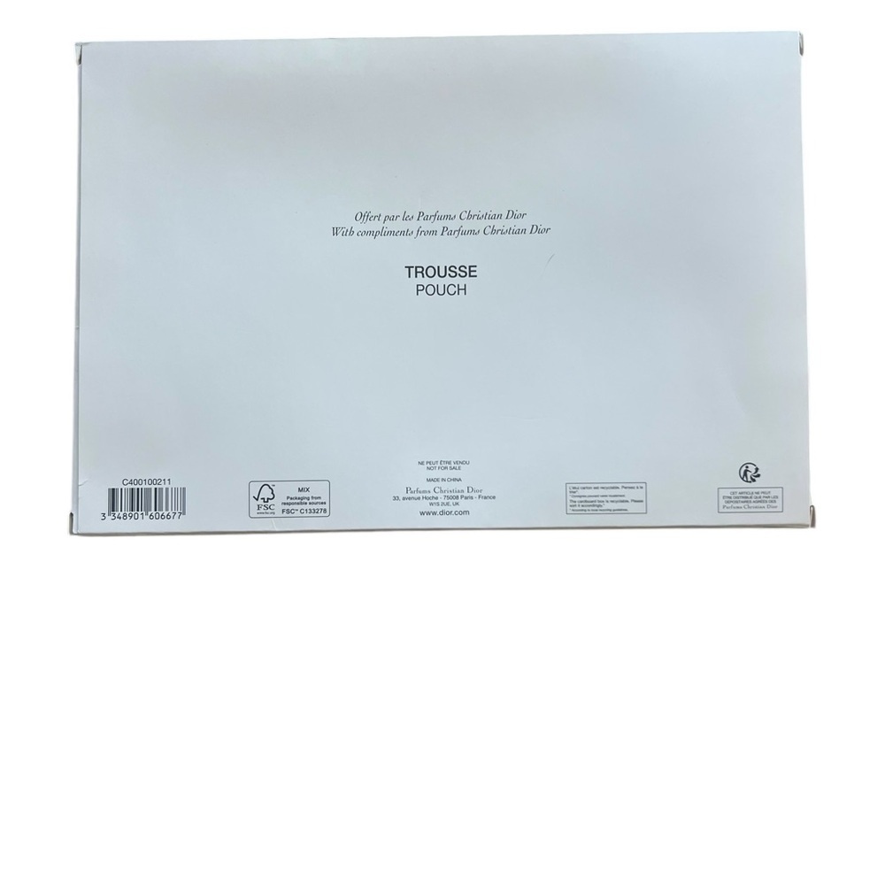 DIOR Beauty Cosmetic Bag – Beige Pouch Clutch – Soft Faux Leather – NEW in Box! - Picture 10 of 13